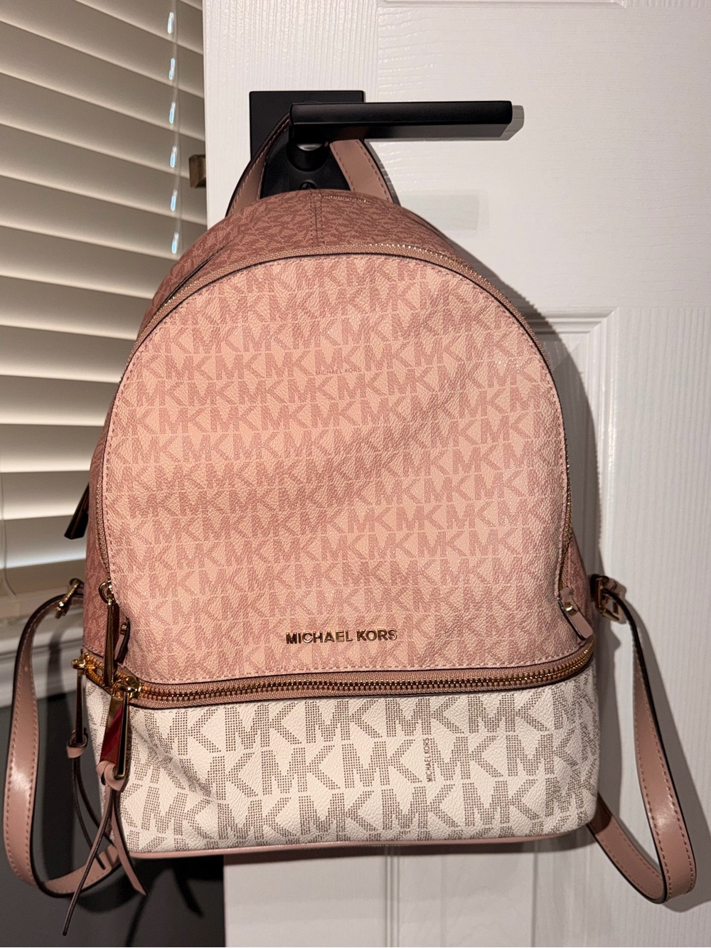 Michael Kors Pink Logo Backpack